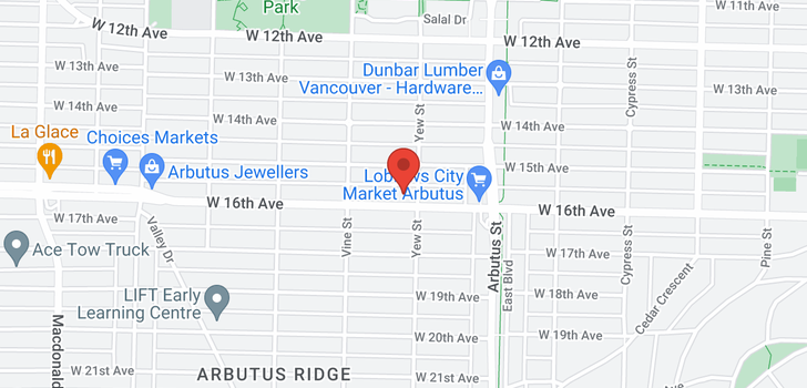 map of 2221 W 16TH AVENUE